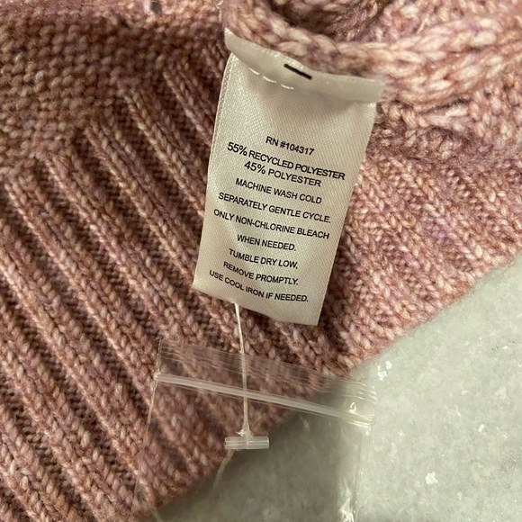 NWT Derek Heart Size M Oversized Cropped V Neck Pointelle Cardigan Lilac Purple - Picture 9 of 12